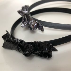 Black & Gray Bow Head Bands